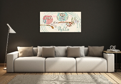 Tablou din Sticlă Owls