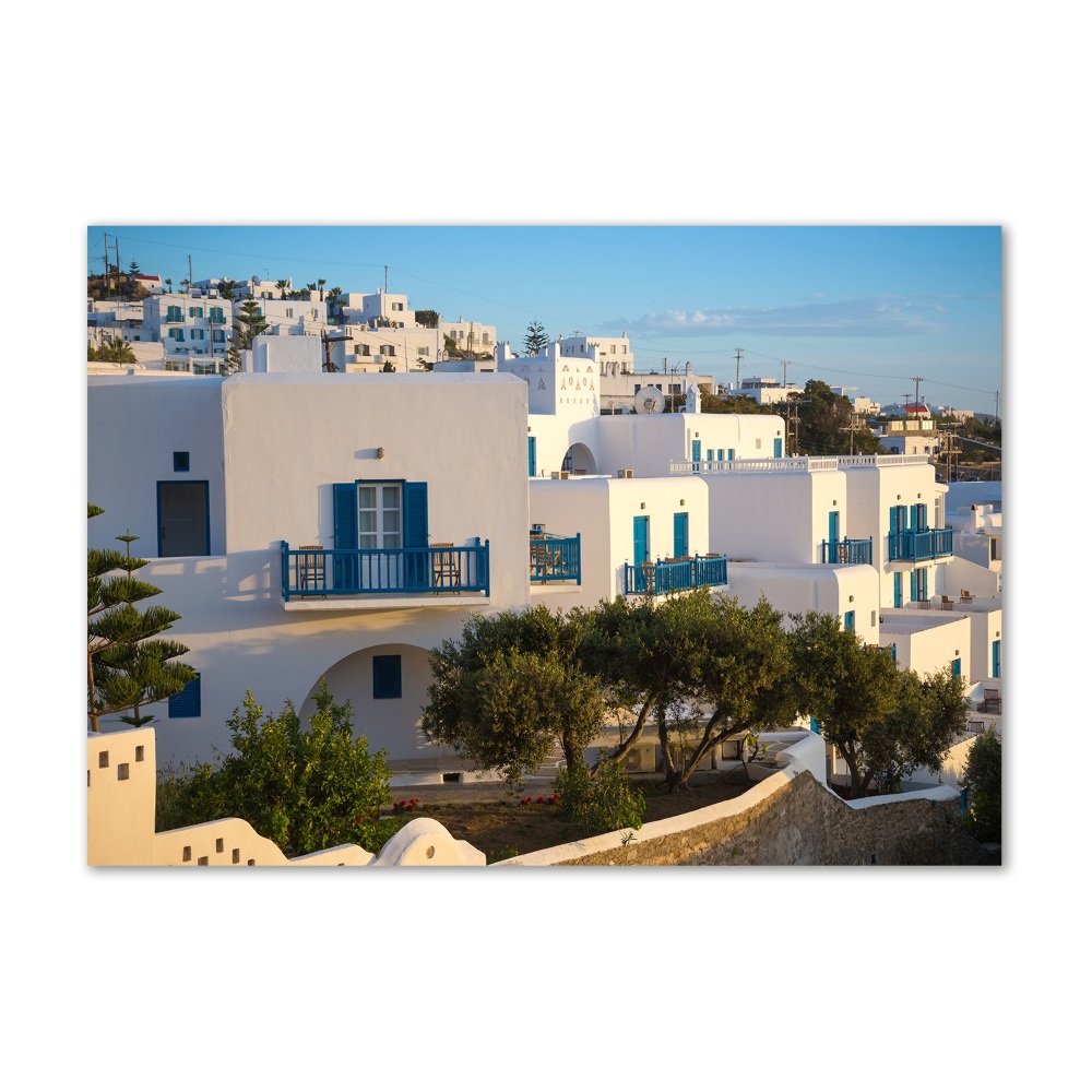 Fotografie imprimată pe sticlă Mykonos Grecia