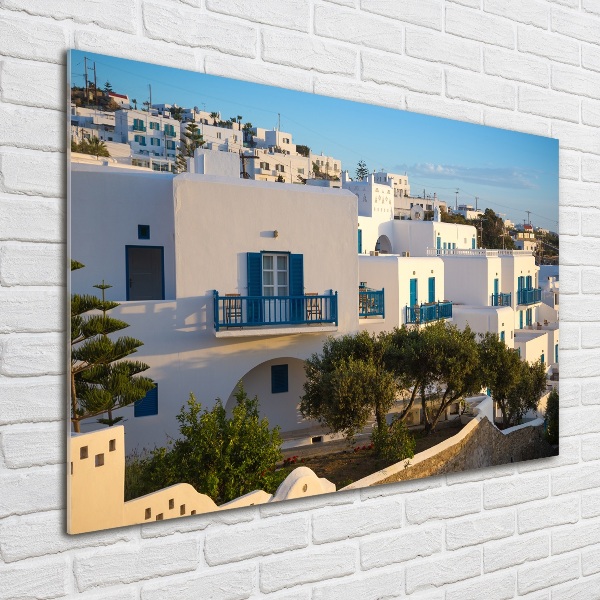 Fotografie imprimată pe sticlă Mykonos Grecia