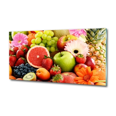 Tablou sticlă fructe colorate