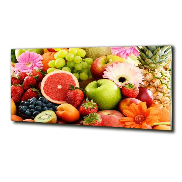 Tablou sticlă fructe colorate
