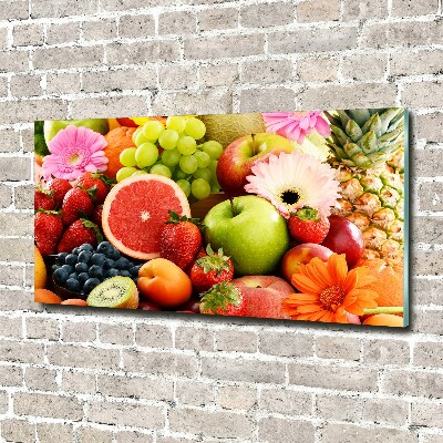 Tablou sticlă fructe colorate