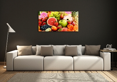 Tablou sticlă fructe colorate