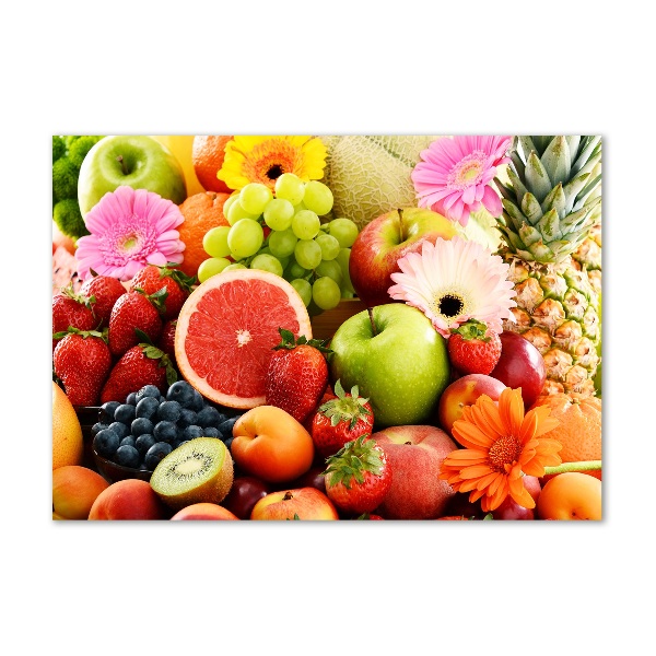 Tablou sticlă fructe colorate