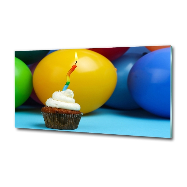 Tablou Printat Pe Sticlă cupcake ziua de nastere