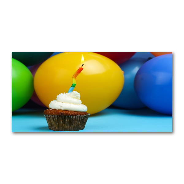 Tablou Printat Pe Sticlă cupcake ziua de nastere
