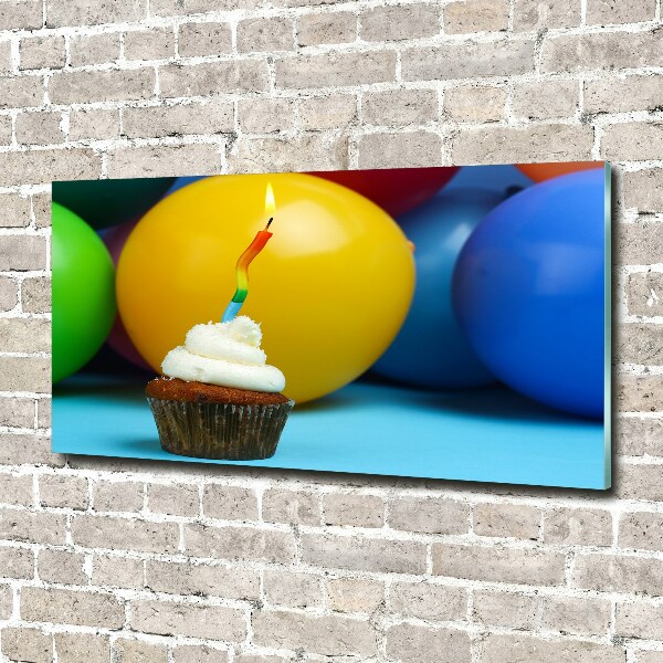 Tablou Printat Pe Sticlă cupcake ziua de nastere