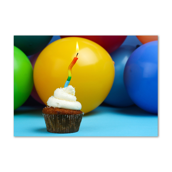 Tablou Printat Pe Sticlă cupcake ziua de nastere