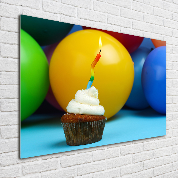 Tablou Printat Pe Sticlă cupcake ziua de nastere