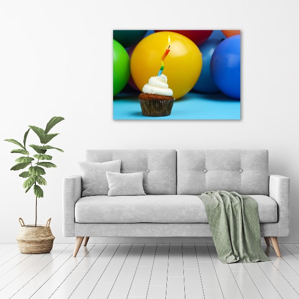 Tablou Printat Pe Sticlă cupcake ziua de nastere