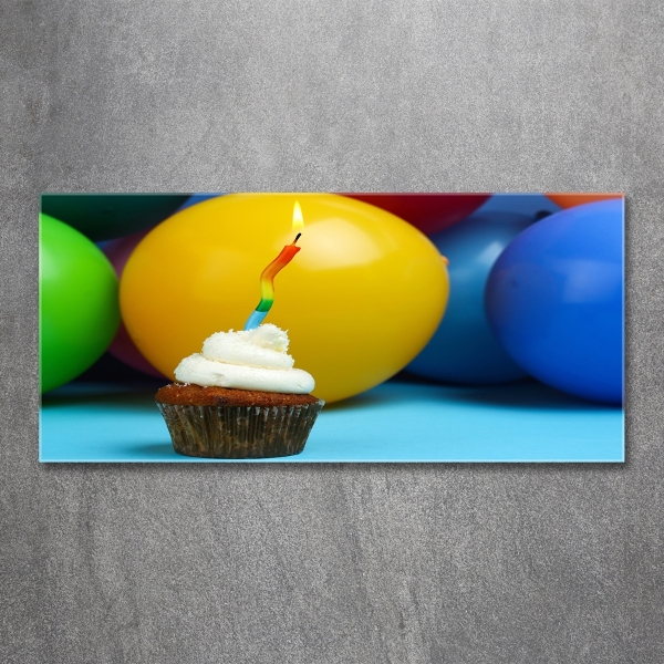 Tablou Printat Pe Sticlă cupcake ziua de nastere