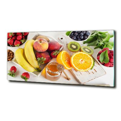 Tablou pe pe sticlă Fructe si miere