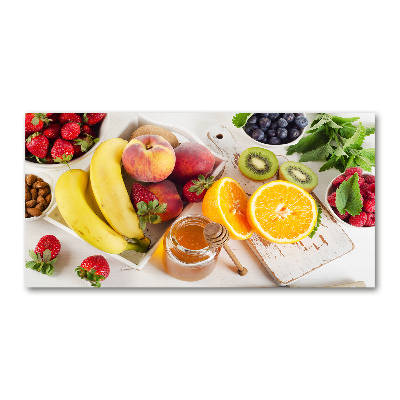 Tablou pe pe sticlă Fructe si miere