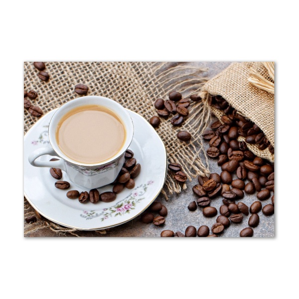 Tablou sticlă Cafea cu lapte