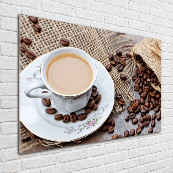 Tablou sticlă Cafea cu lapte
