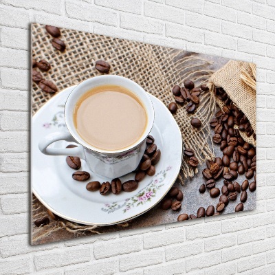 Tablou sticlă Cafea cu lapte
