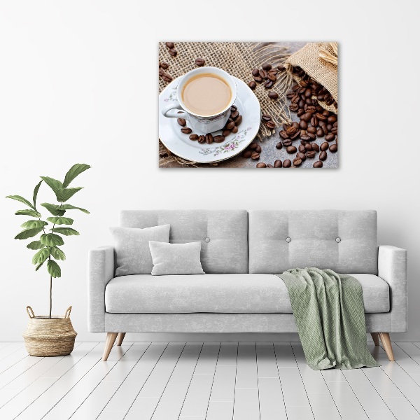 Tablou sticlă Cafea cu lapte