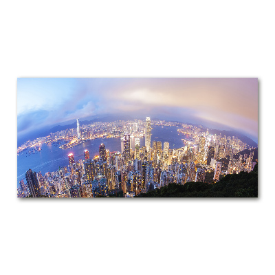 Tablou Printat Pe Sticlă Hong Kong panorama