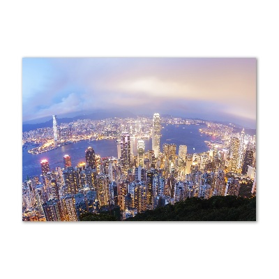 Tablou Printat Pe Sticlă Hong Kong panorama