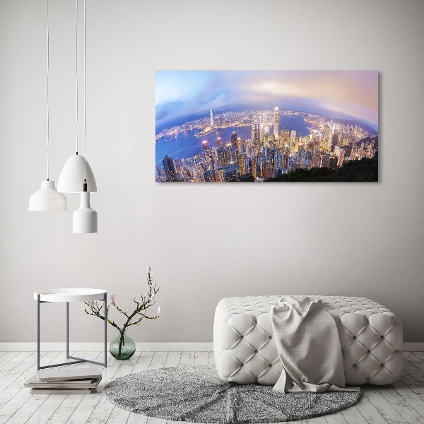 Tablou Printat Pe Sticlă Hong Kong panorama