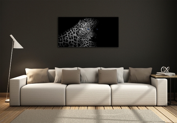 Fotografie imprimată pe sticlă leopard