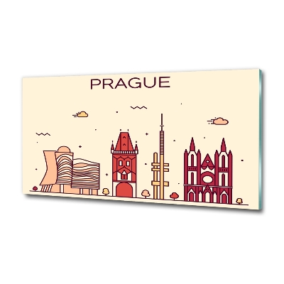 Tablou pe pe sticlă clădiri Praga