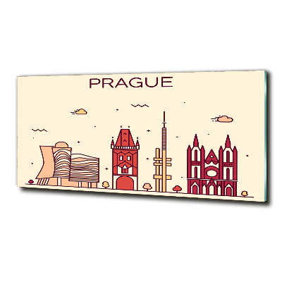 Tablou pe pe sticlă clădiri Praga