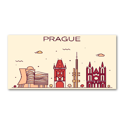 Tablou pe pe sticlă clădiri Praga