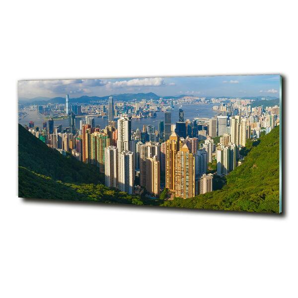 Fotografie imprimată pe sticlă Hong Kong panorama