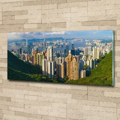 Fotografie imprimată pe sticlă Hong Kong panorama