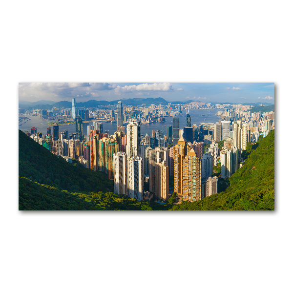 Fotografie imprimată pe sticlă Hong Kong panorama