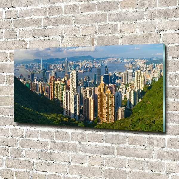 Fotografie imprimată pe sticlă Hong Kong panorama