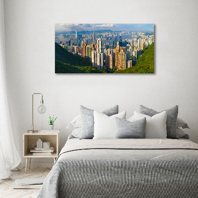 Fotografie imprimată pe sticlă Hong Kong panorama