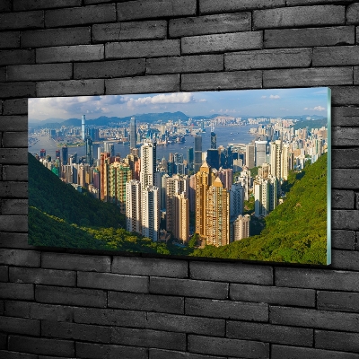 Fotografie imprimată pe sticlă Hong Kong panorama