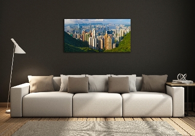 Fotografie imprimată pe sticlă Hong Kong panorama