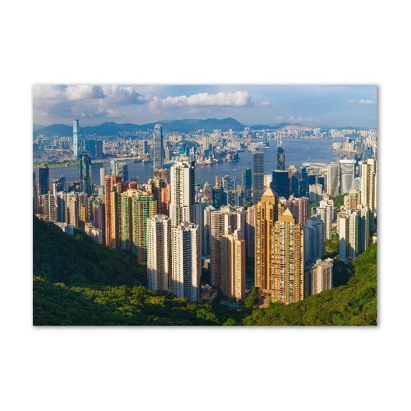 Fotografie imprimată pe sticlă Hong Kong panorama