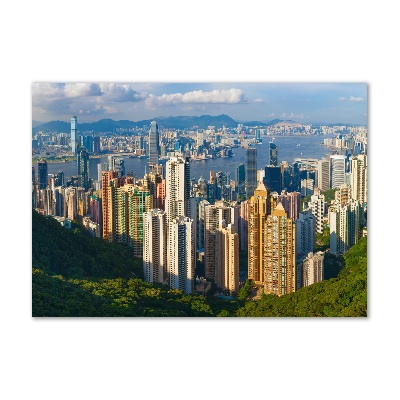 Fotografie imprimată pe sticlă Hong Kong panorama