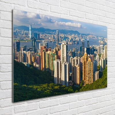 Fotografie imprimată pe sticlă Hong Kong panorama