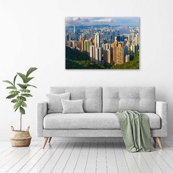 Fotografie imprimată pe sticlă Hong Kong panorama