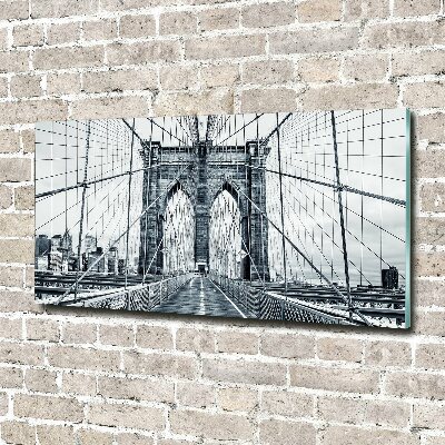 Fotografie imprimată pe sticlă Podul Brooklyn