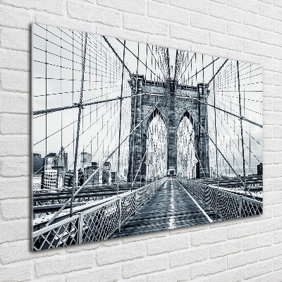 Fotografie imprimată pe sticlă Podul Brooklyn