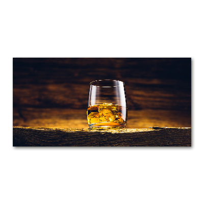 Tablou sticlă Bourbon într-un pahar