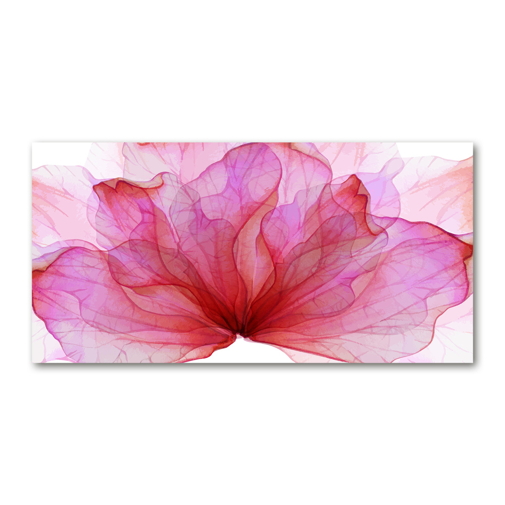 Tablou sticlă floare roz