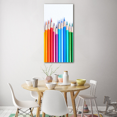 Tablou Printat Pe Sticlă creioane colorate