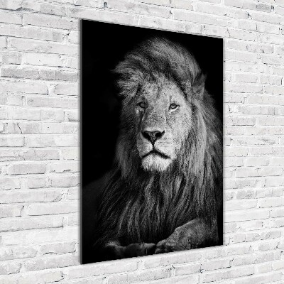 Tablou din Sticlă Portret de un leu