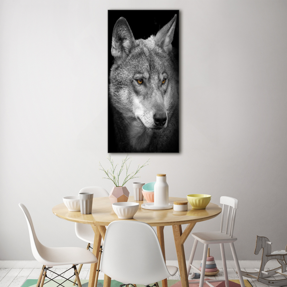 Tablou pe pe sticlă Portret de lup