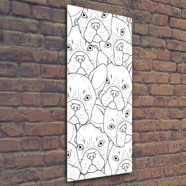 Tablou pe pe sticlă Bulldogs franceză