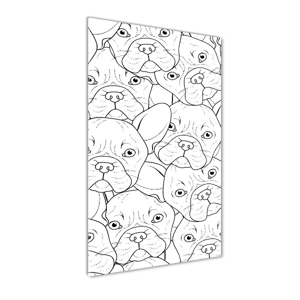 Tablou pe pe sticlă Bulldogs franceză
