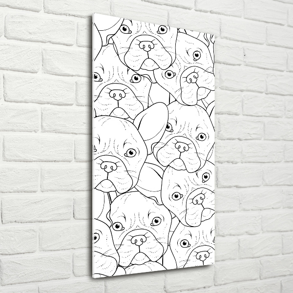 Tablou pe pe sticlă Bulldogs franceză
