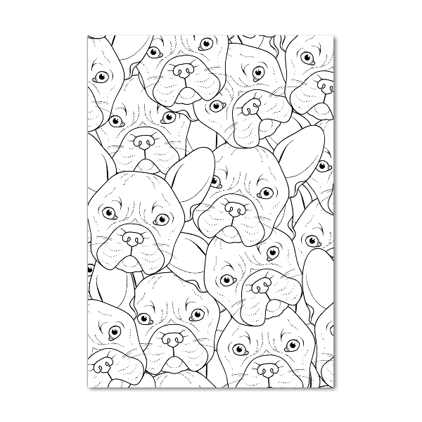 Tablou pe pe sticlă Bulldogs franceză